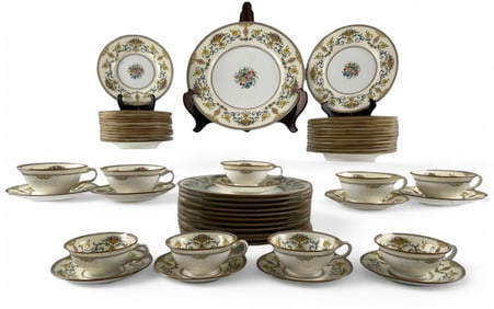 Minton Talbot Pattern Bone China Partial Service, 60 Pieces