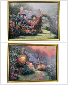 Thomas Kinkade, Glory Of Morning & Glory Of Evening, Pair Of Canvas Lithographs