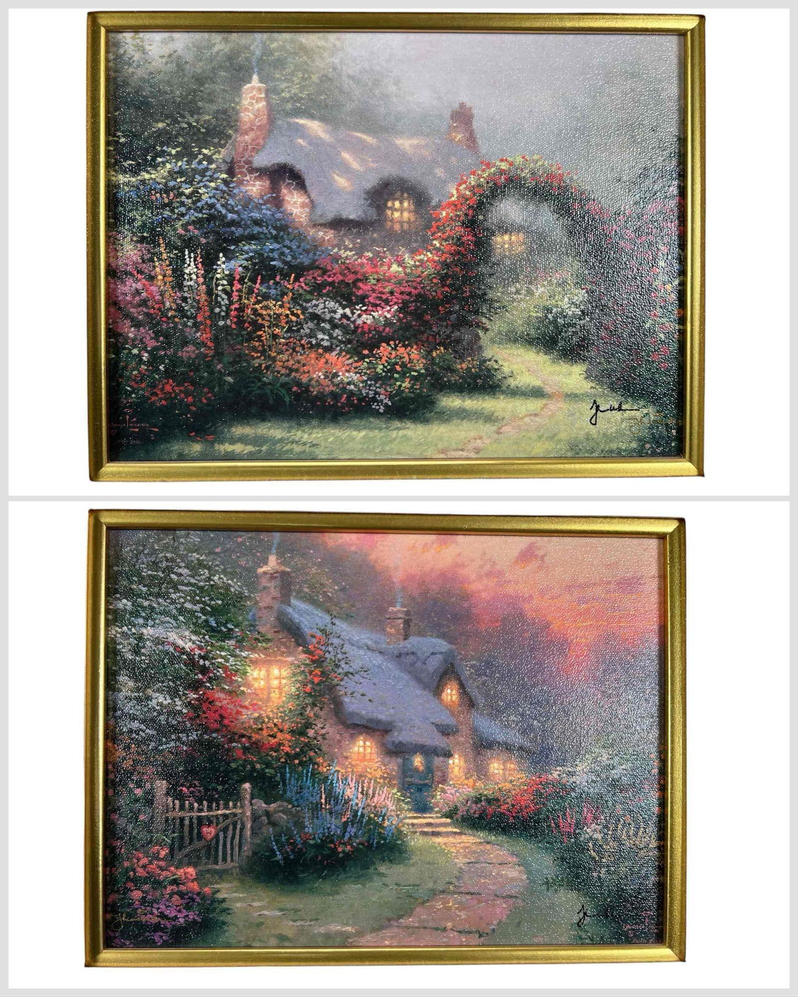 Thomas Kinkade, Glory Of Morning & Glory Of Evening, Pair Of Canvas Lithographs (1 of 20)