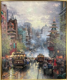 Thomas Kinkade, San Francisco, California St., Canvas Lithograph, Publisher's Proof