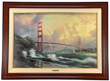 Thomas Kinkade, Golden Gate Bridge, San Francisco, Canvas Lithograph, Publisher's Proof