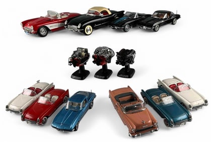 Lot Of Corvette Model Cars, Including Mira & Franklin Mint Limited Edition