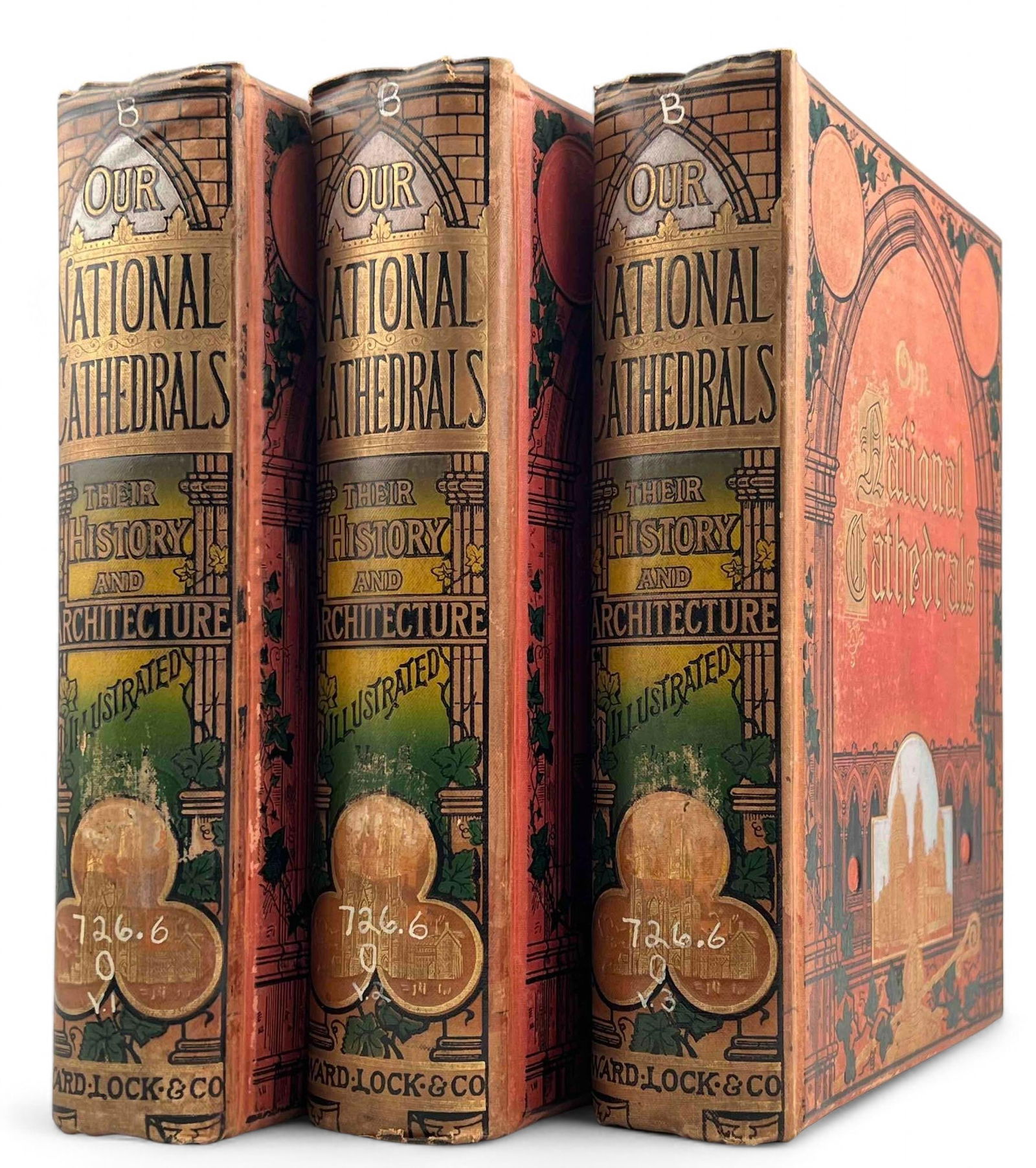 Our National Cathedrals, Their History and Architecture Illustrated, Ward, Lock & Co, Three Volumes (1 of 20)