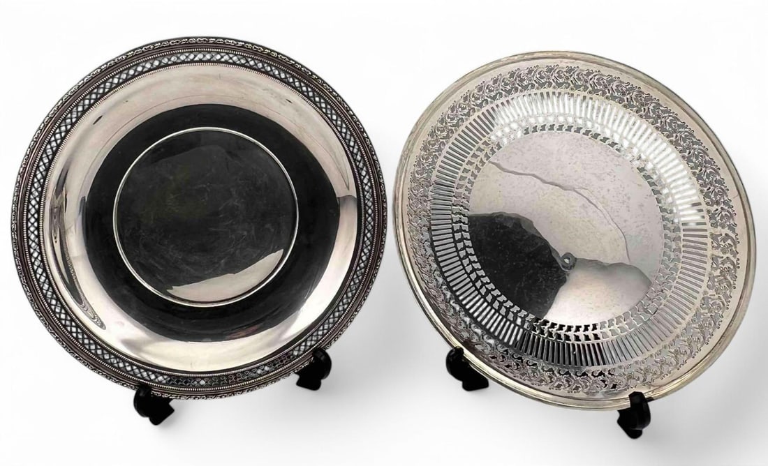 Two Reticulated Sterling Silver Plates (1 of 6)
