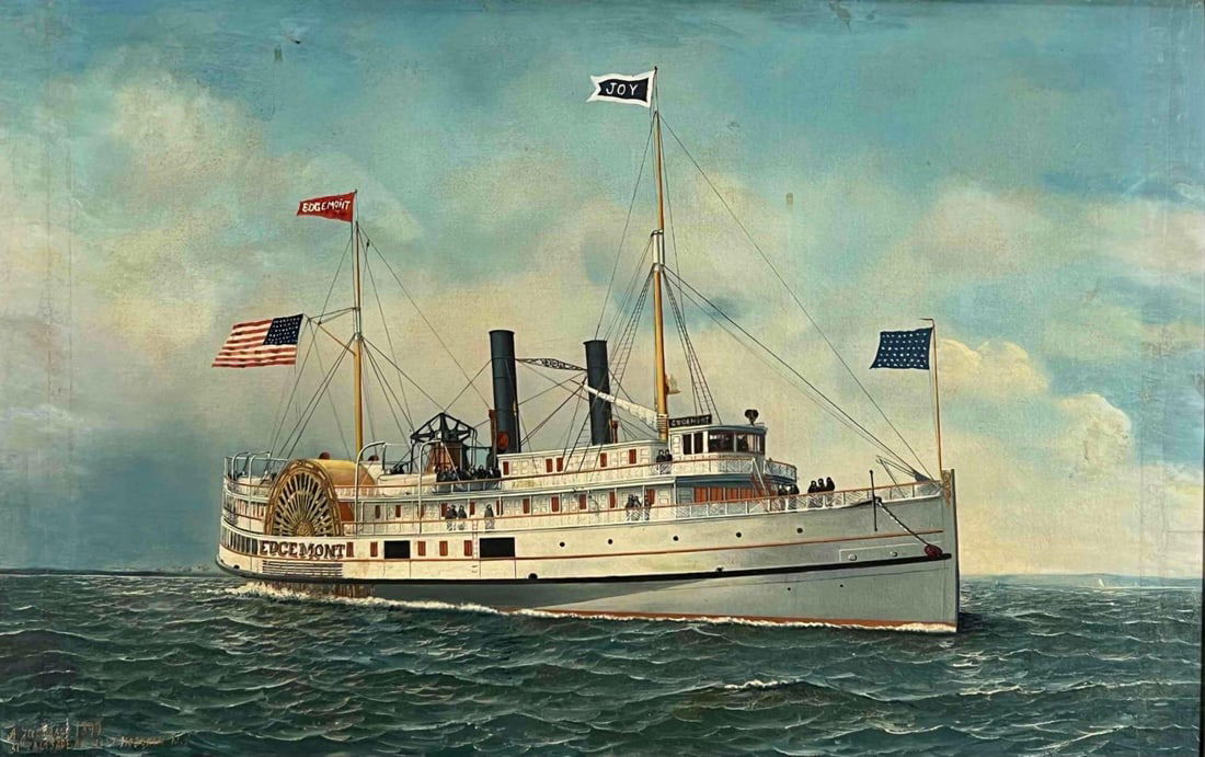 Antonio Jacobsen (American, 1850-1921) Portrait Of The Edgemont, Oil On Board (1 of 15)