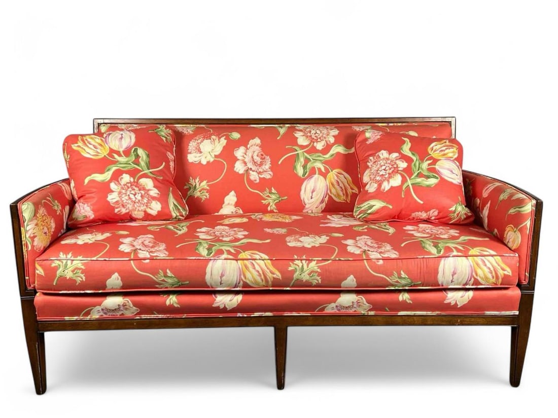 Brunschwig & Fils Tulip Chintz Upholstered Sofa (1 of 10)