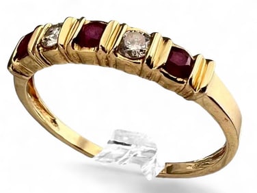 14K Ruby & Diamond Ring