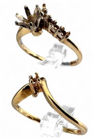 Two 14K Yellow Gold Rings