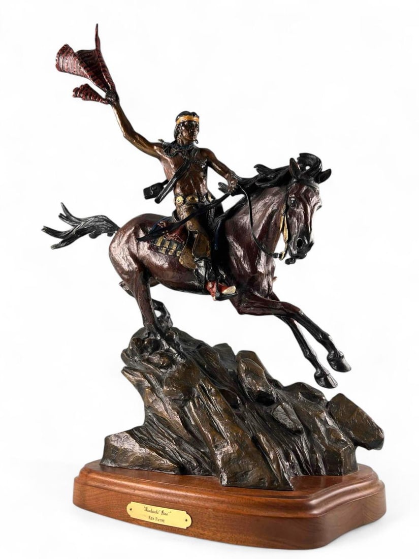 Ken Payne (American, 1938-2012) Naabaahi Dine (Navajo Warrior), Bronze (1 of 12)