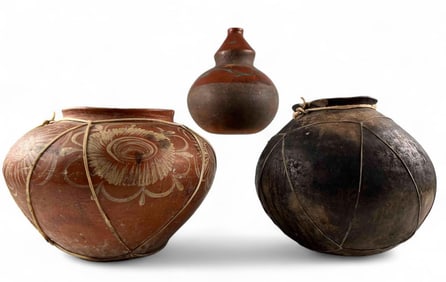 Three Older Mexican Ceramic Pots