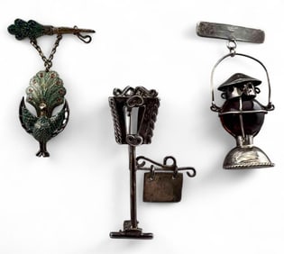 Three Unusual Silver Brooches