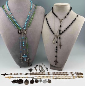Rosaries & Silver Religious Charms
