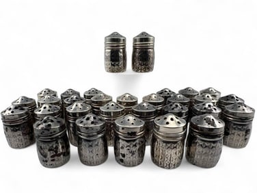 Set Of Thirty Sterling Silver Salt & Pepper Shakers