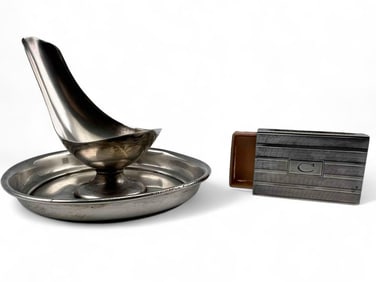 Sterling Silver Pipe Holder & Matchbox Case