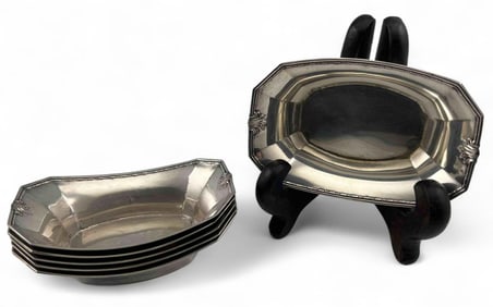Whiting Sterling Silver "Madam Morris" Nut Dish Set
