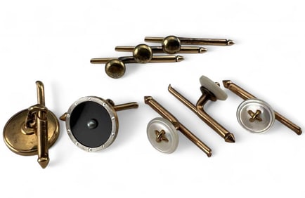 14K Art Deco Shirt Studs