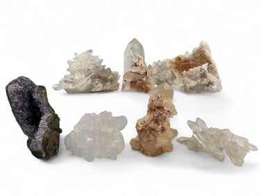 Grouping Of Crystal Specimens, Quartz & Amethyst