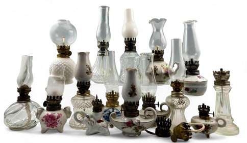 Collection Of Miniature Oil Lamps
