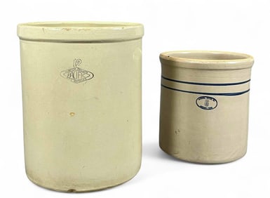 Two Twelve & Six Gallon Stoneware Crocks