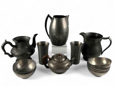 Lot Of Pewter Tableware