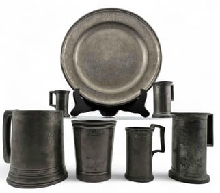 18th & 19th Century Pewter Tableware