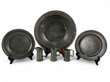 Grouping Of 18th & 19th Century Pewter Tableware