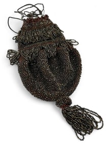 Edwardian Black Beaded Evening Bag