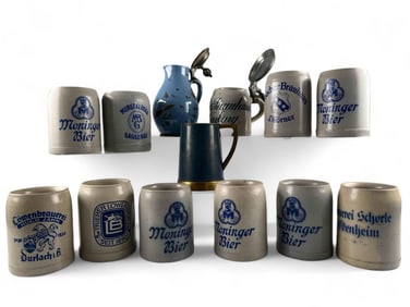 Collection Of Steins, Most Earthenware