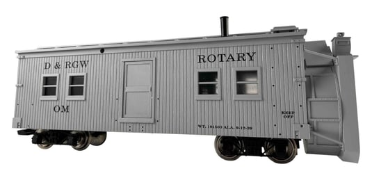 USA Trains G Scale Rotary Snow Plow With Original Box