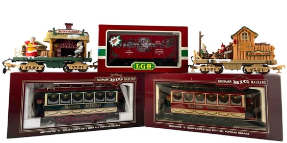G Scale Christmas Train Cars, Including LGB, Bachmann & Holiday Express