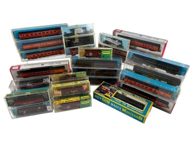 Lot Of N Scale Model trains Including Atlas, Minitrix, Minitrains