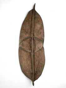 Ethiopia Konso Tribe Shield, Hide With Green Pigment