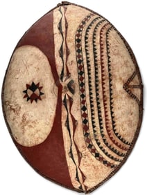 Maasai Painted Hide Shield