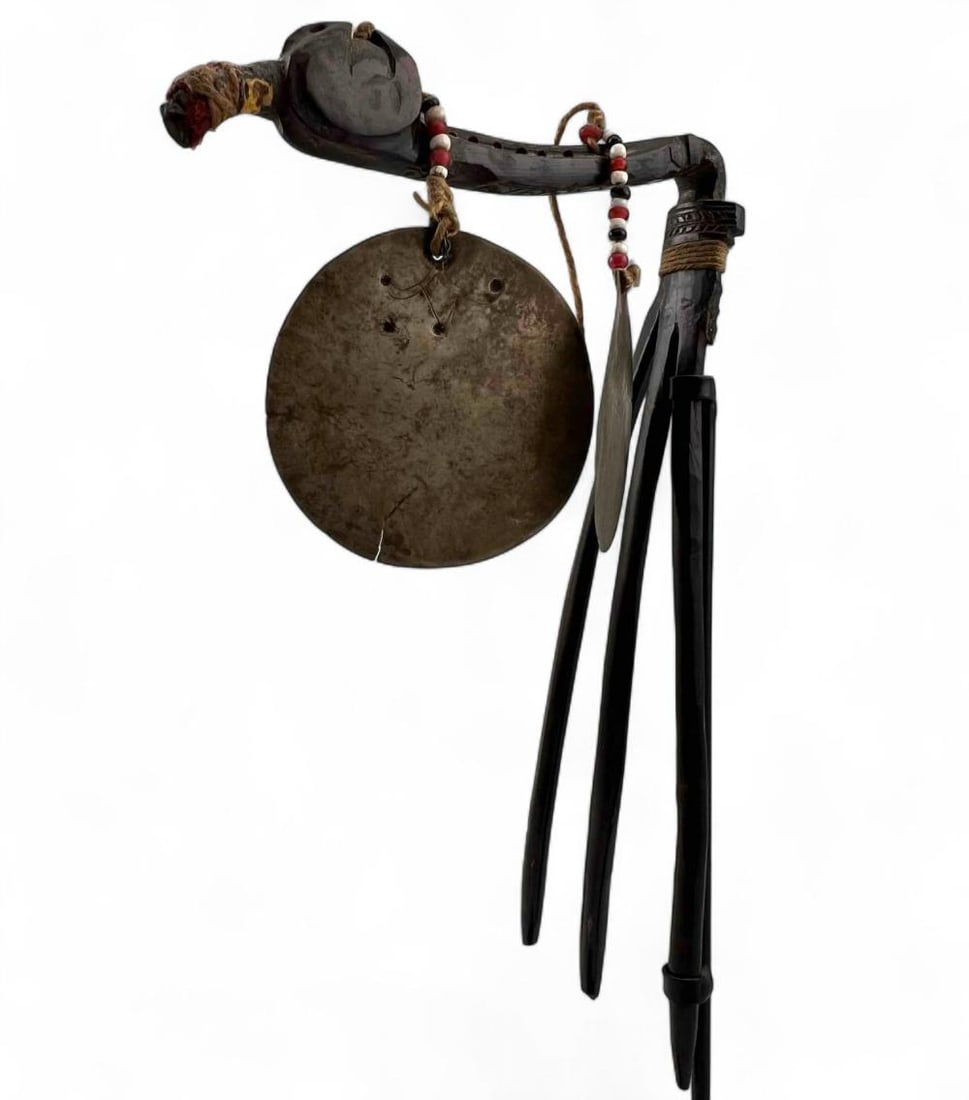 19th Century Timor Island Root Wood Comb With Glass Trade Beads, Ex Sotheby's (1 of 6)