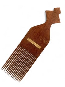 Antique Fijian Carved Wooden Comb