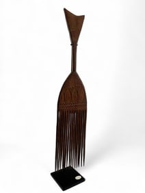 Carved Fijian Ornamental Wooden Comb