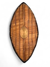 Uganda, Sosa Tribe Wicker & Hide Shield, 20th Century