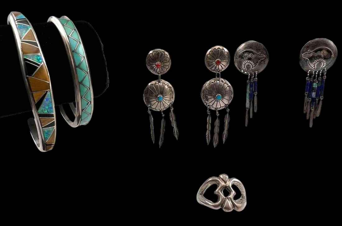 Native American Sterling Silver Jewelry Grouping (1 of 11)