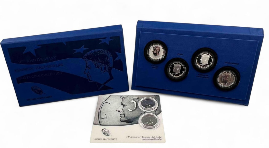 Kennedy 50th Anniversary Silver & Half Dollar Coin Collection Sets (1 of 7)