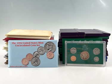 Lot Of United States Mint Proof Sets, 1979-1994