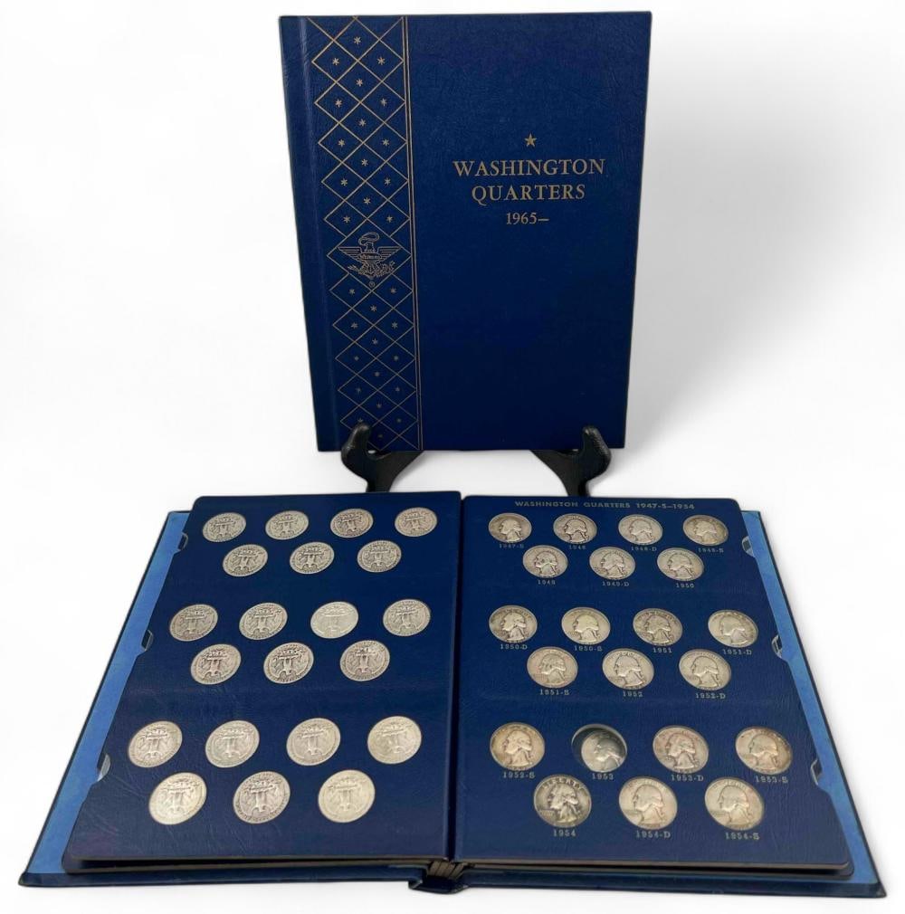 Two Washington Quarters Whitman Coin Collections, Silver Quarters 1932-1964, 1965 (1 of 16)