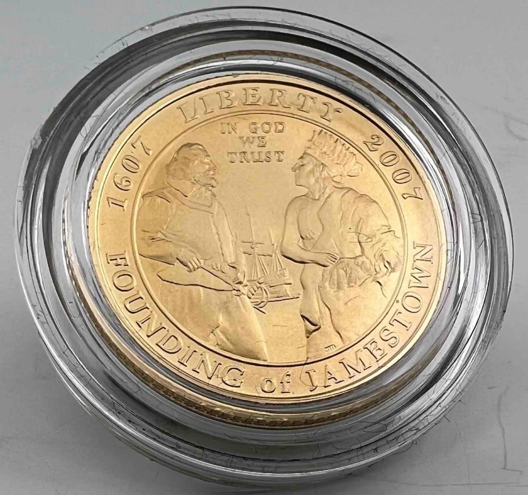 Jamestown 400th Anniversary Five Dollar Gold Coin (1 of 5)