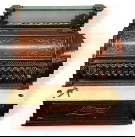 National Inlaid Mahogany Cash Register, Model 347