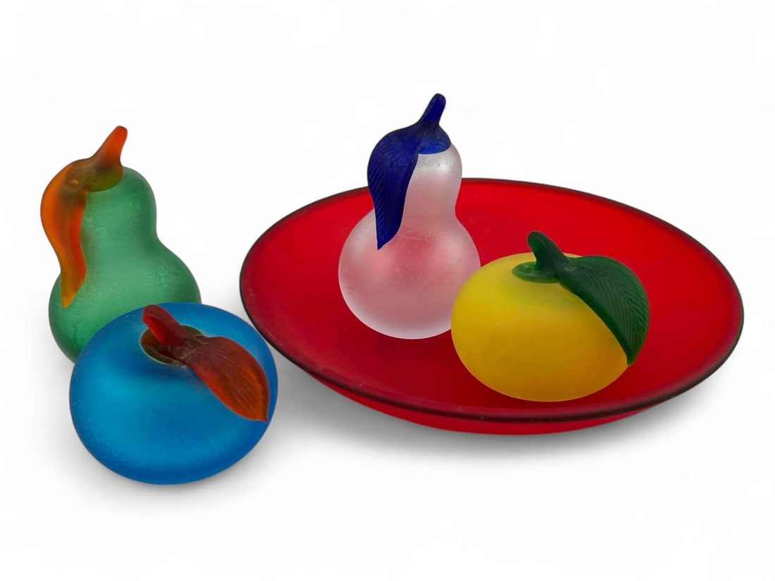 Murano Art Glass Bowl With Fruit (1 of 19)