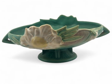 Roseville Pottery Peony Pedestal Compote Bowl