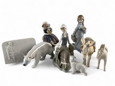 Grouping Of Lladro & Other Porcelain Figures