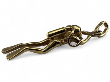 14K Scuba Diver Pendant Or Charm