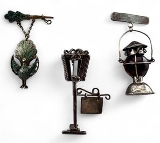 Three Unusual Silver Brooches