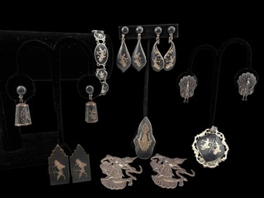 Lot Of Siam Silver Jewelry