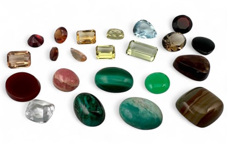 Lot Of Unset Gemstones, Including Topaz